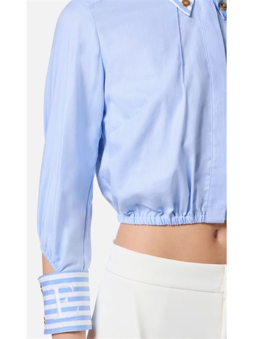 SHIRT WITH STRIPED DETAILS ELISABETTA FRANCHI | CA08751E2019 oxford